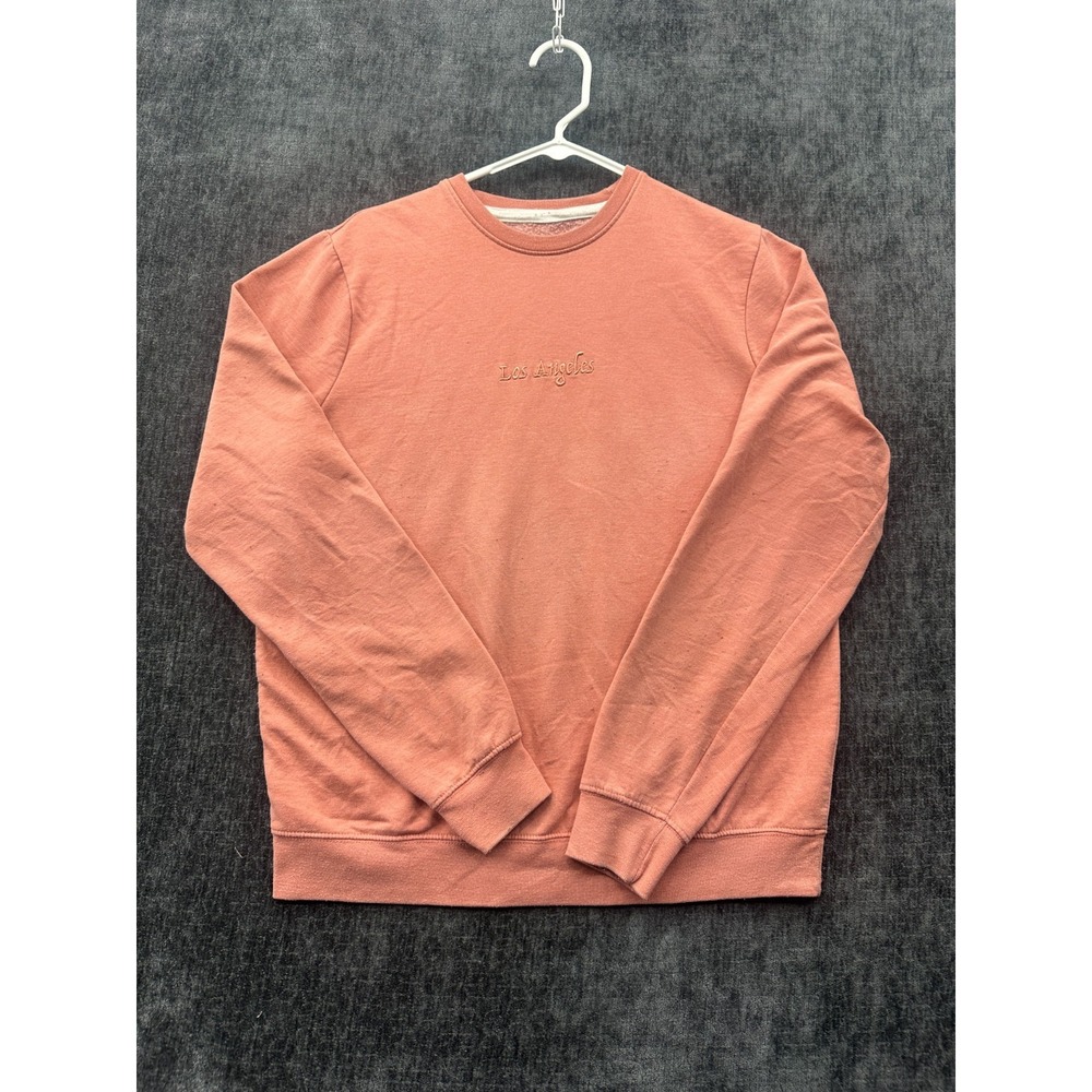 San Francisco Work Sweatshirt Womens‎ Medium Peach Embroidered Los Angeles Lined